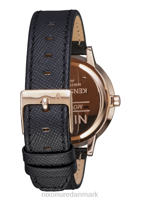 holde øje Nixon kensington læder rosa guld/sort 06F4235