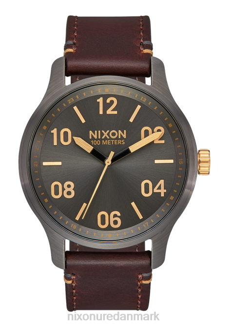 holde øje Nixon patruljelæder gunmetal/guld 06F4104