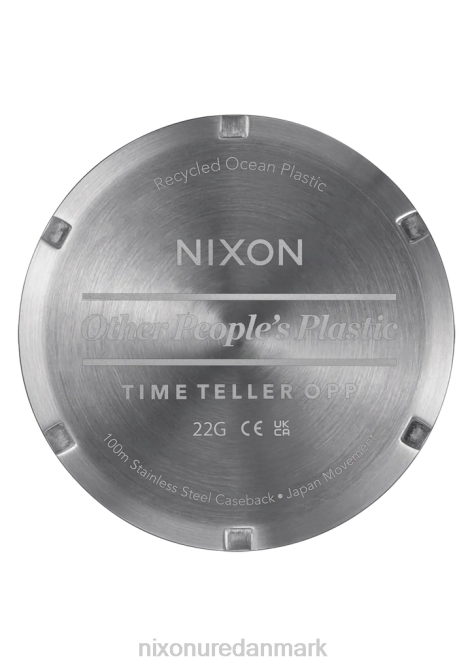 holde øje Nixon tidstæller op hvid/mat guld 06F492
