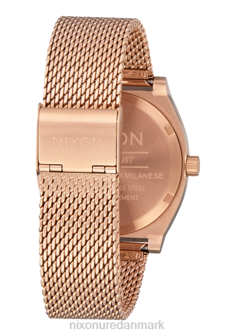 holde øje Nixon tidtæller milanese alt i rosa guld 06F4266