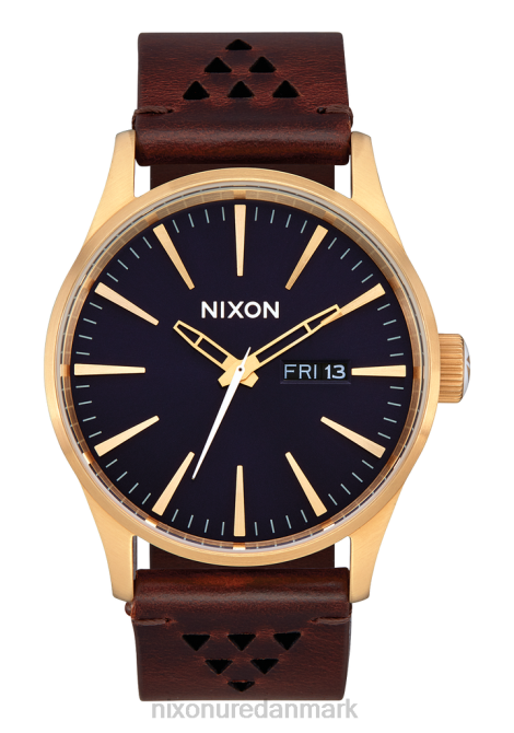 holde øje Nixon vagtlæder guld/indigo/brun 06F456