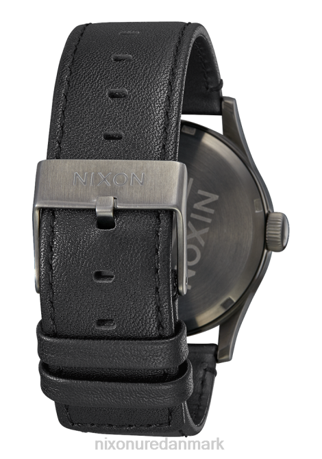 holde øje Nixon vagtlæder gunmetal/sort 06F454