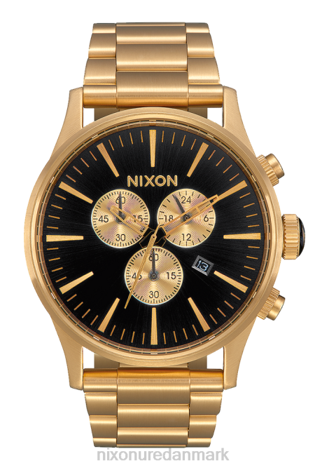 holde øje Nixon vagtpost chrono alt guld/sort 06F475