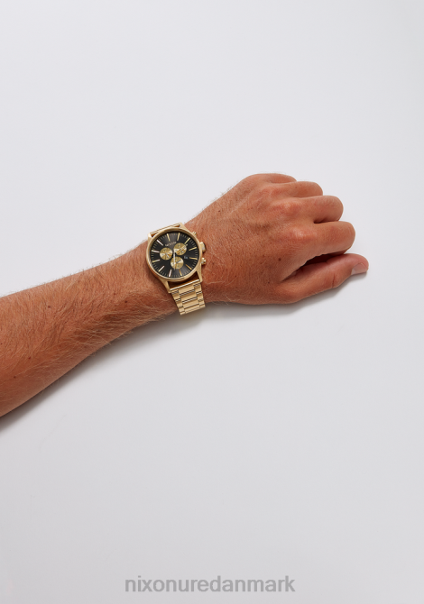 holde øje Nixon vagtpost chrono alt guld/sort 06F475