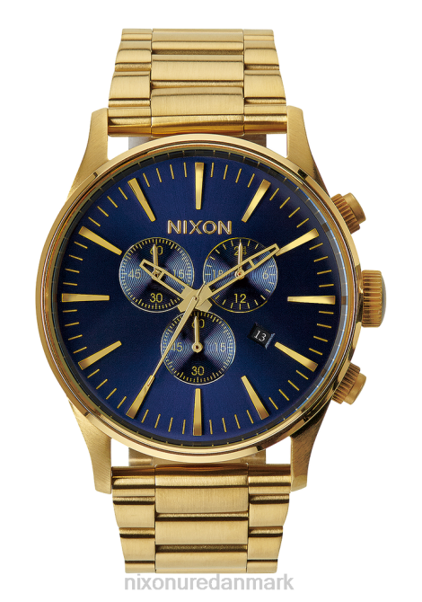 holde øje Nixon vagtpost chrono guld/blå solstråle 06F476