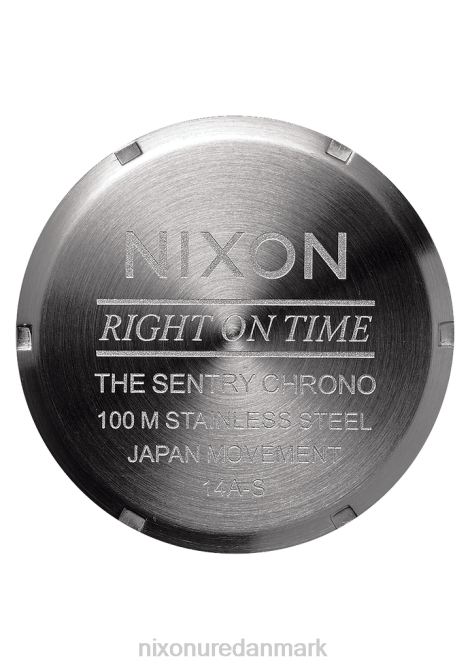 holde øje Nixon vagtpost chrono læder alt i gunmetal/sort 06F4109