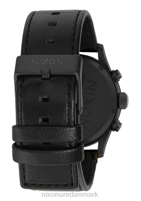 holde øje Nixon vagtpost chrono læder mat sort/guld/sort 06F4107