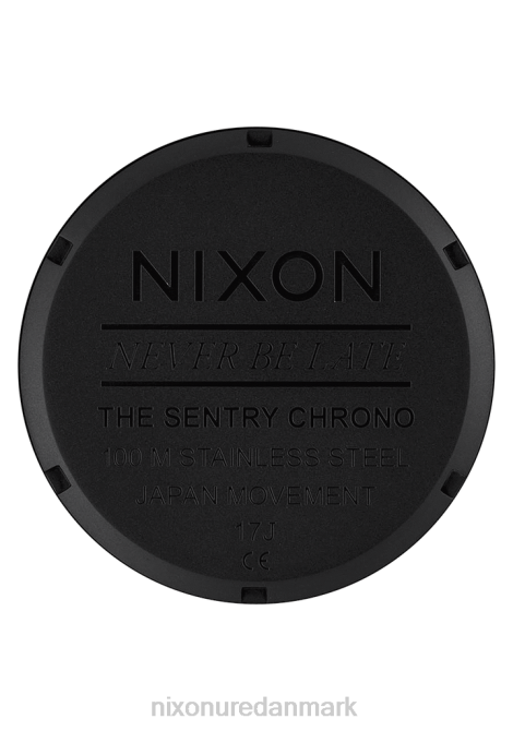 holde øje Nixon vagtpost chrono læder mat sort/guld/sort 06F4107