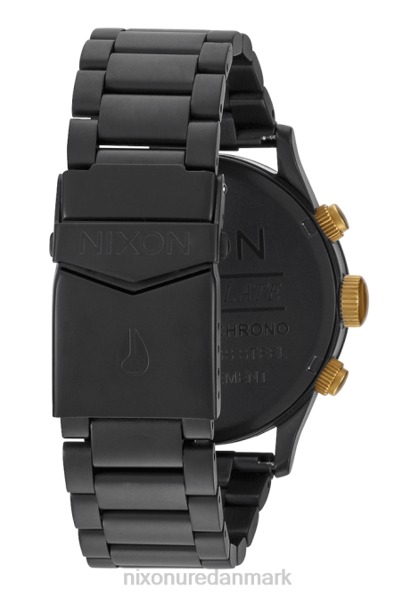 holde øje Nixon vagtpost chrono mat sort/guld 06F474