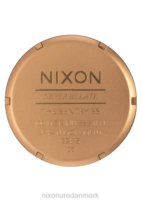 holde øje Nixon vagtpost i rustfrit stål bronze/sort 06F416