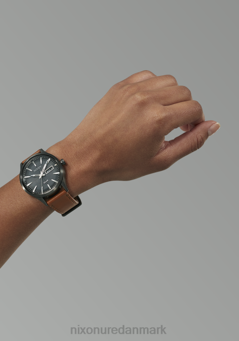 holde øje Nixon vagtpost solar læder gunmetal 06F493
