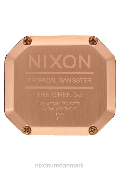holde øje Nixon sirene i rustfrit stål rosa guld/pink marmor 06F4211