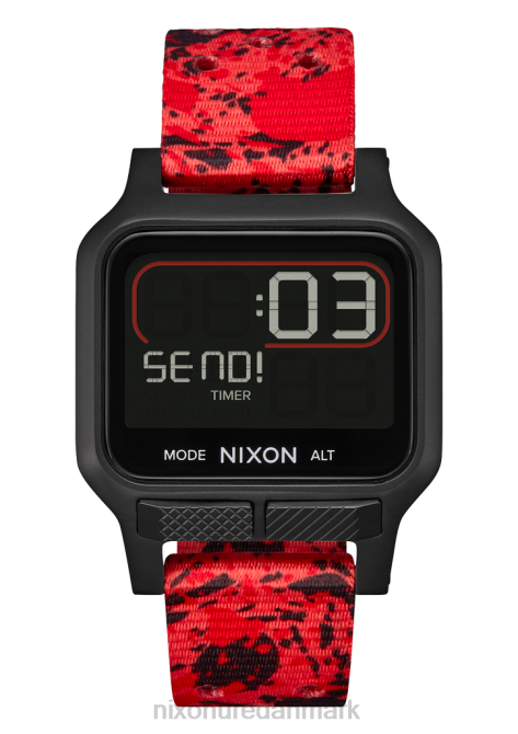 holde øje Nixon varme sort/rød 06F4168